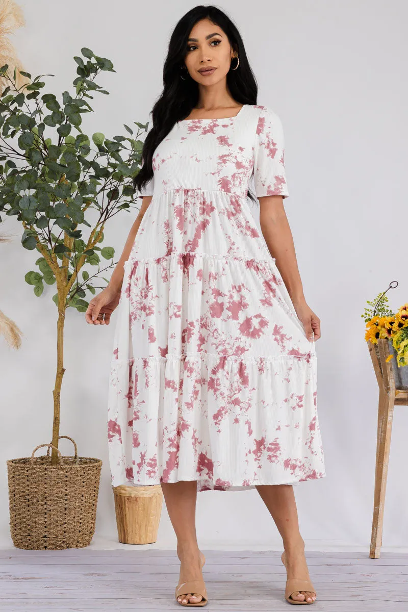 JR778R-PAINT - Drop Waist Midi Dress