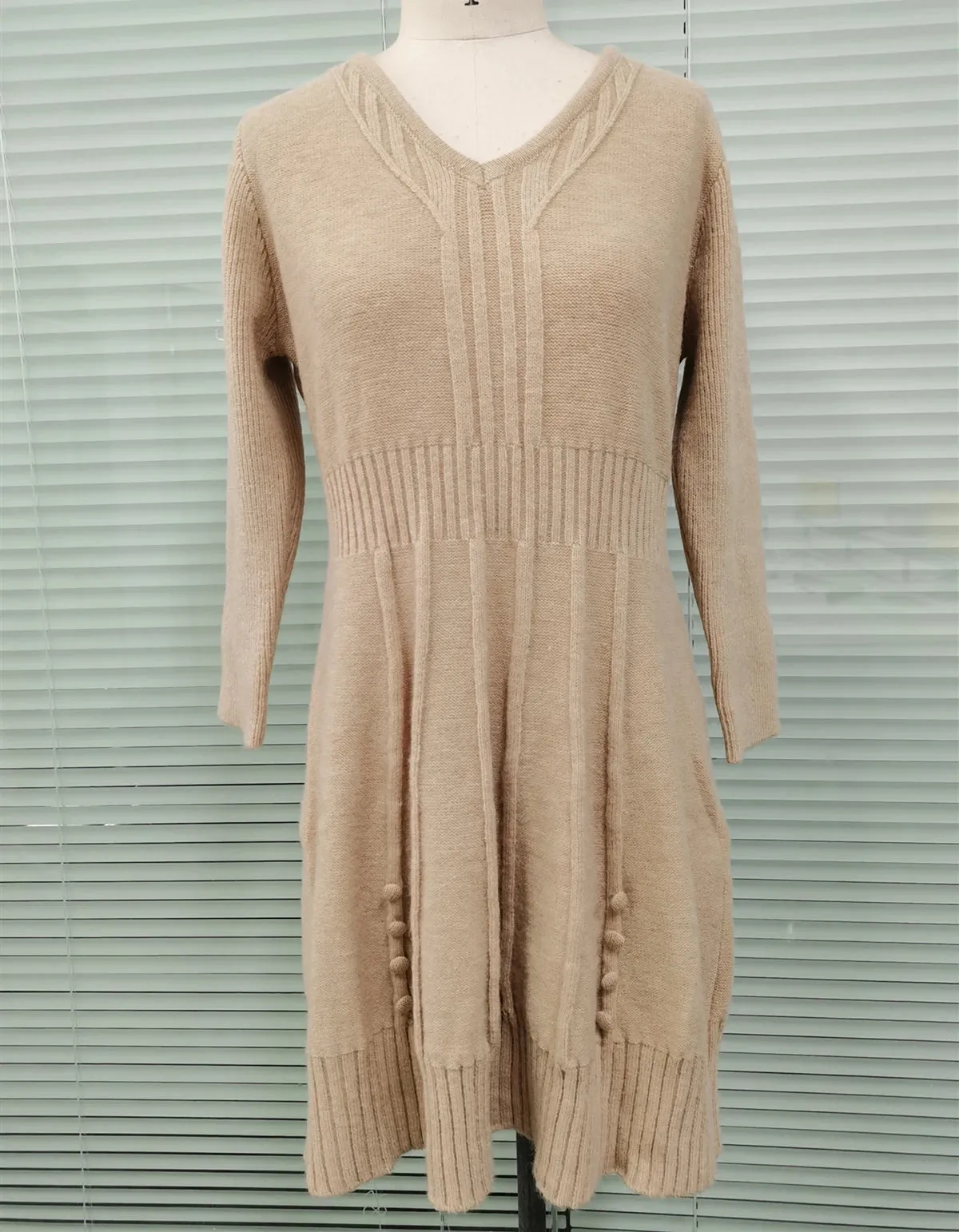 Knitted Sweater A line Dress