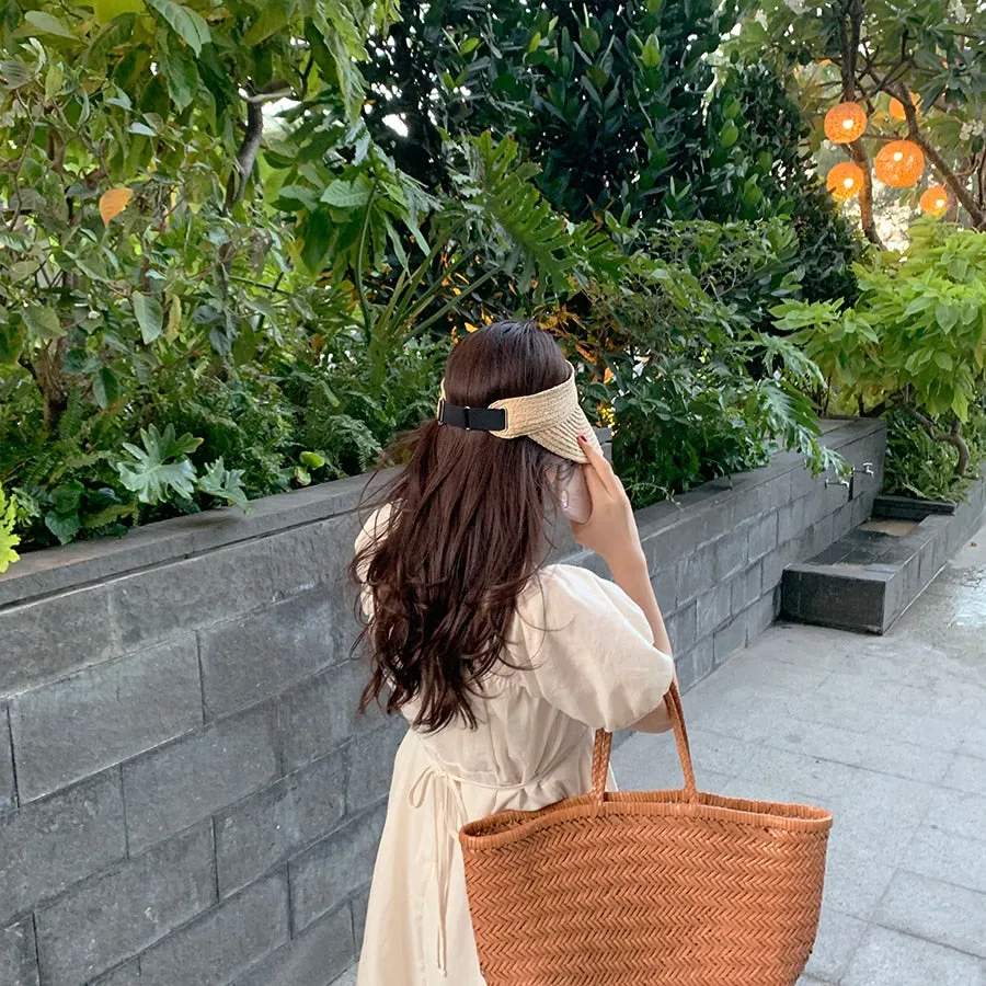 [Korean Style] Greta Square Neck Puff Sleeve Midi Dress