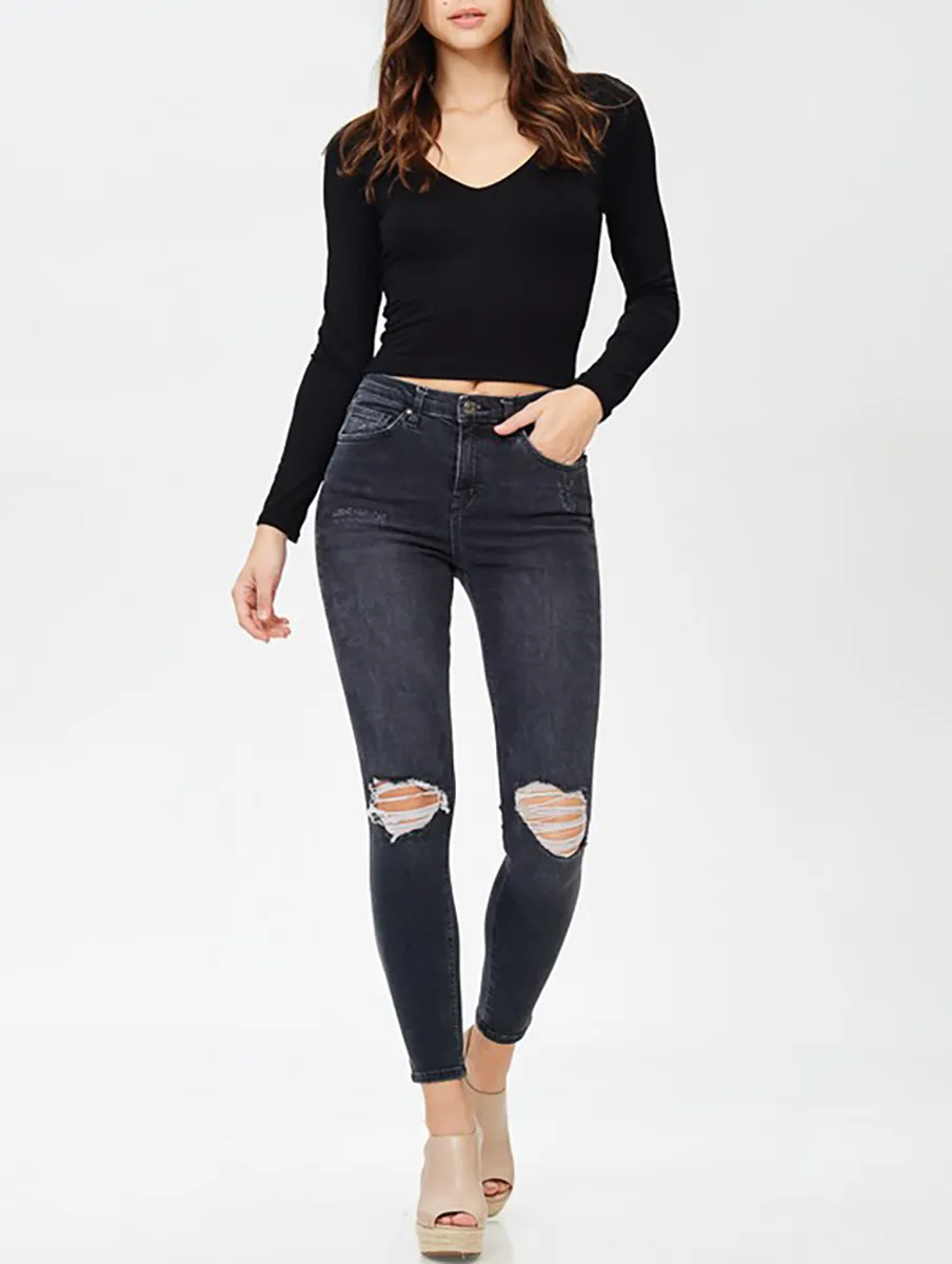 Living In A Dream Cropped Long Sleeve