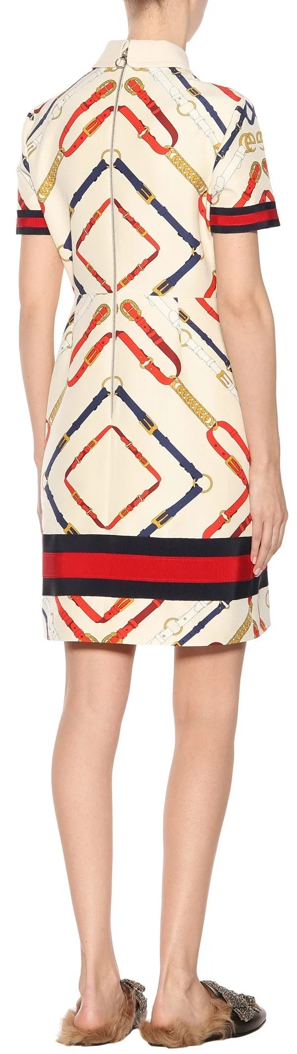 Logo Belt Printed Mini Dress