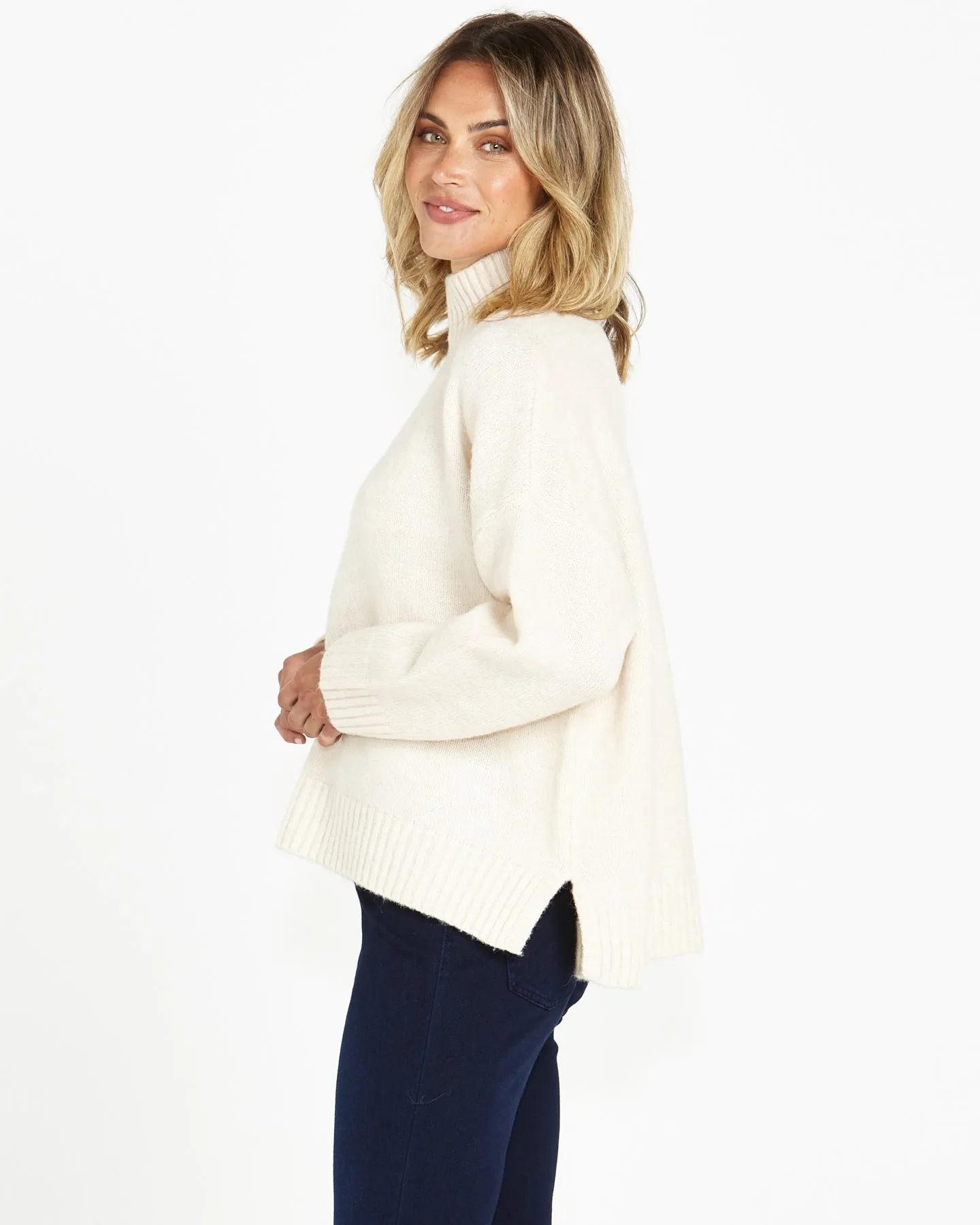 LUNA KNIT JUMPER - CLOUD