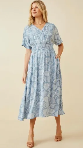Luna Midi Dress Blue