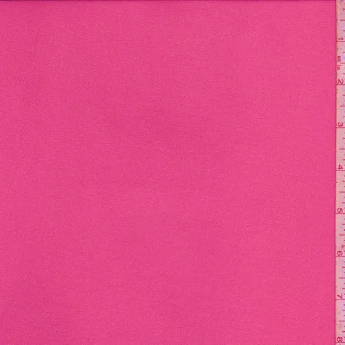 Neon Pink Mini Grid Chiffon Fabric