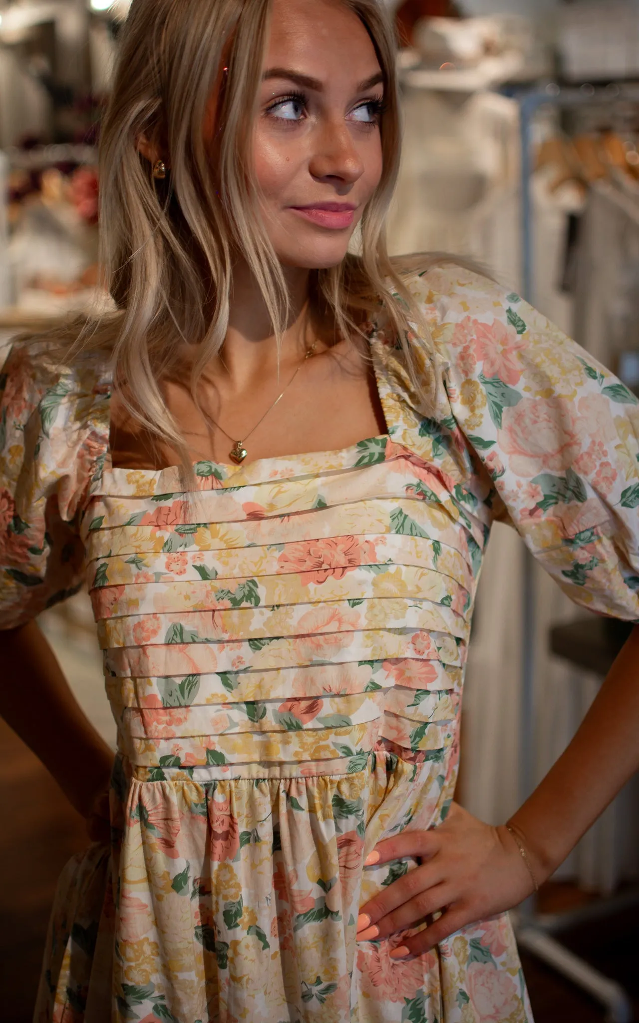 Puff and Huff Midi Dress