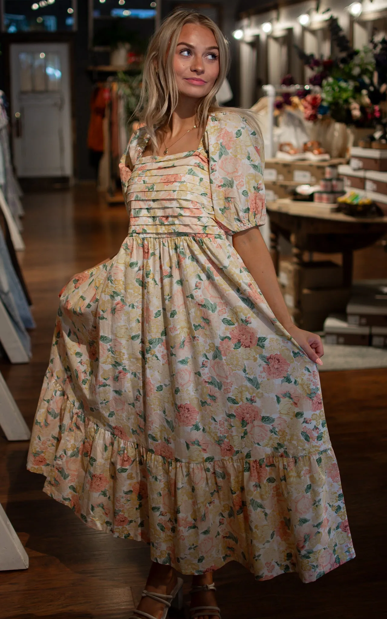 Puff and Huff Midi Dress