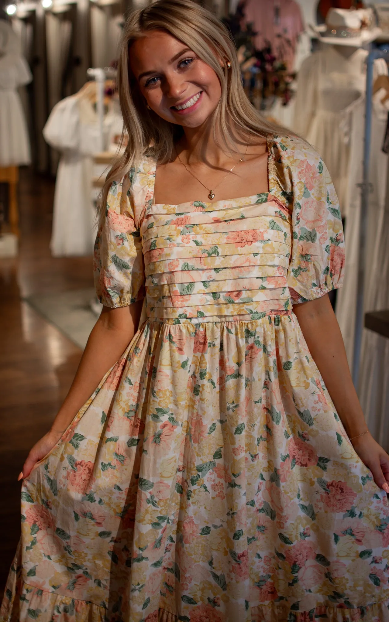 Puff and Huff Midi Dress