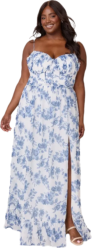 Shylah Chiffon Floral Print Dress | Made To Order