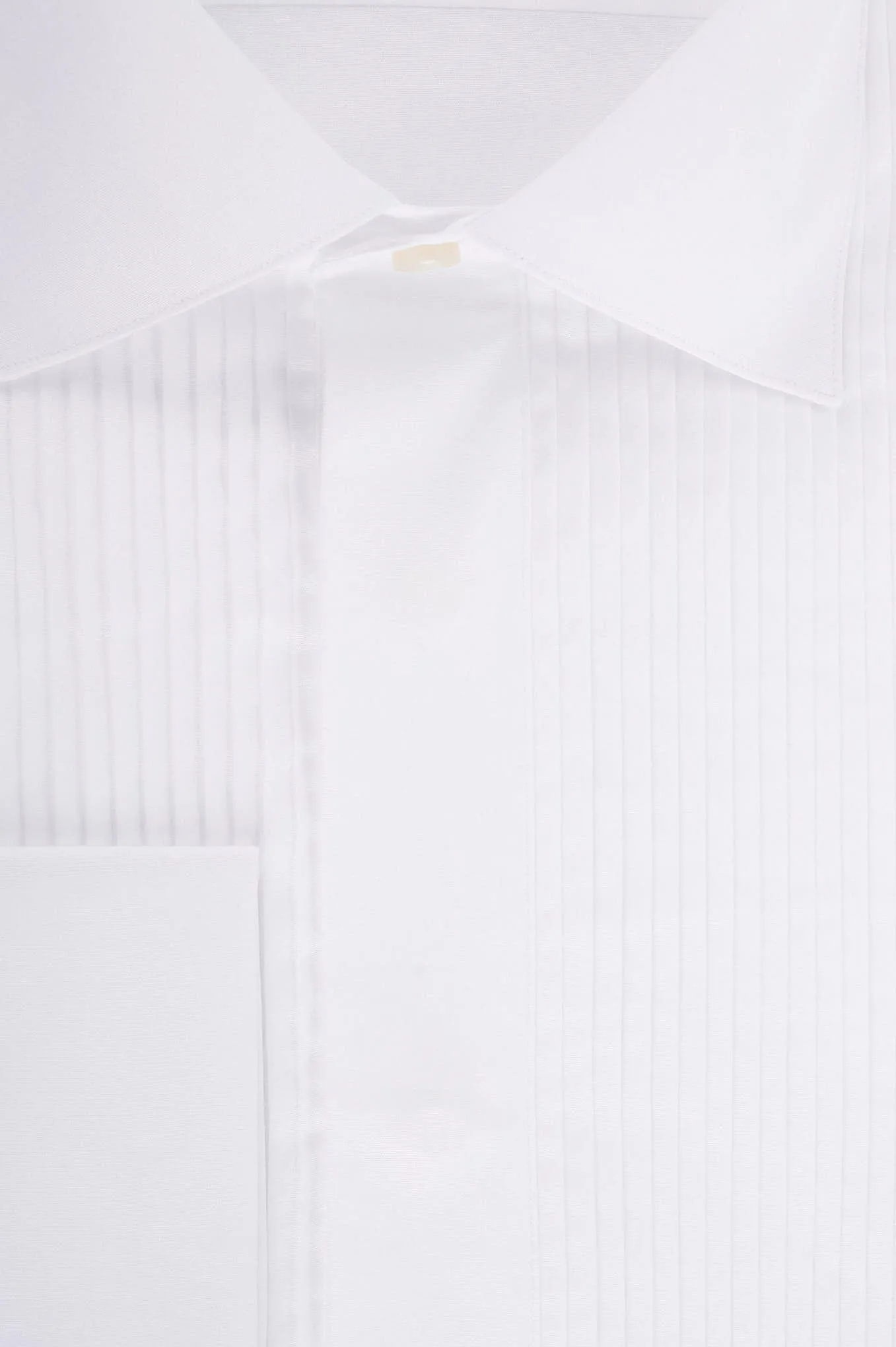 Slim fit black tie formal shirt