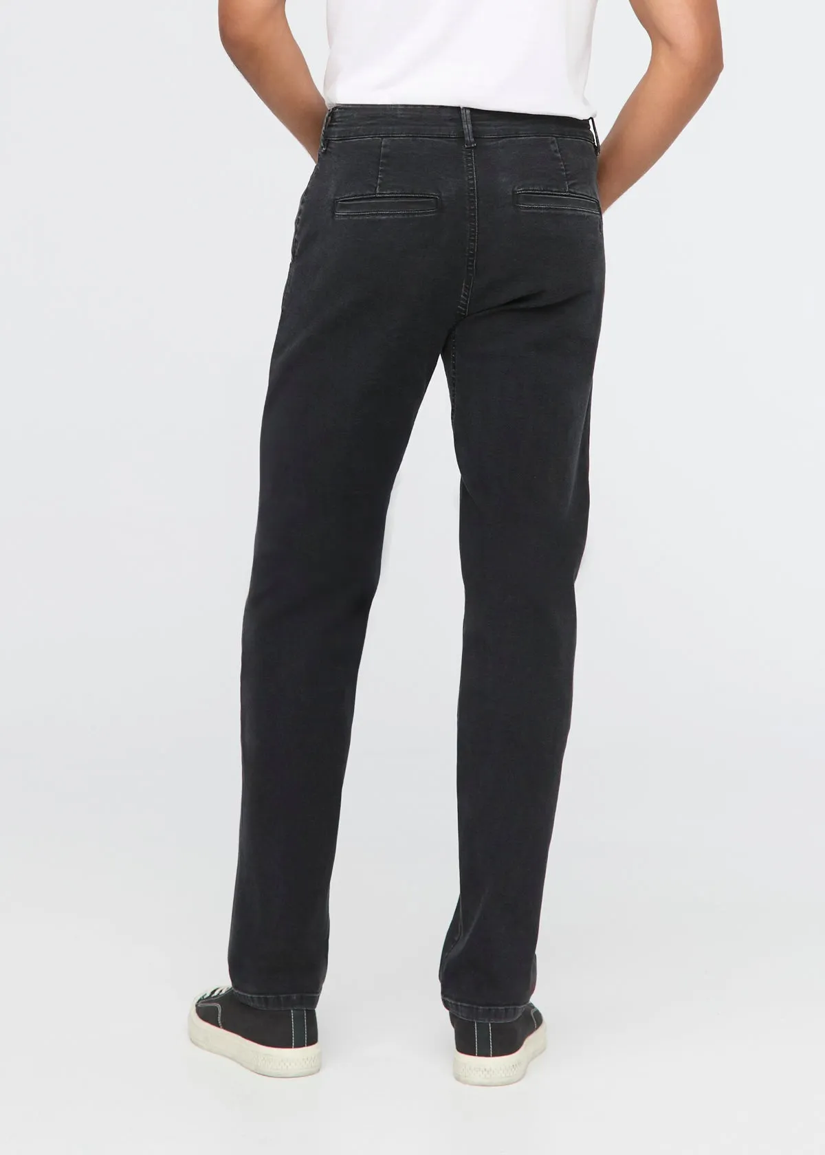 Stretch Canvas Relaxed Straight Chino - Black