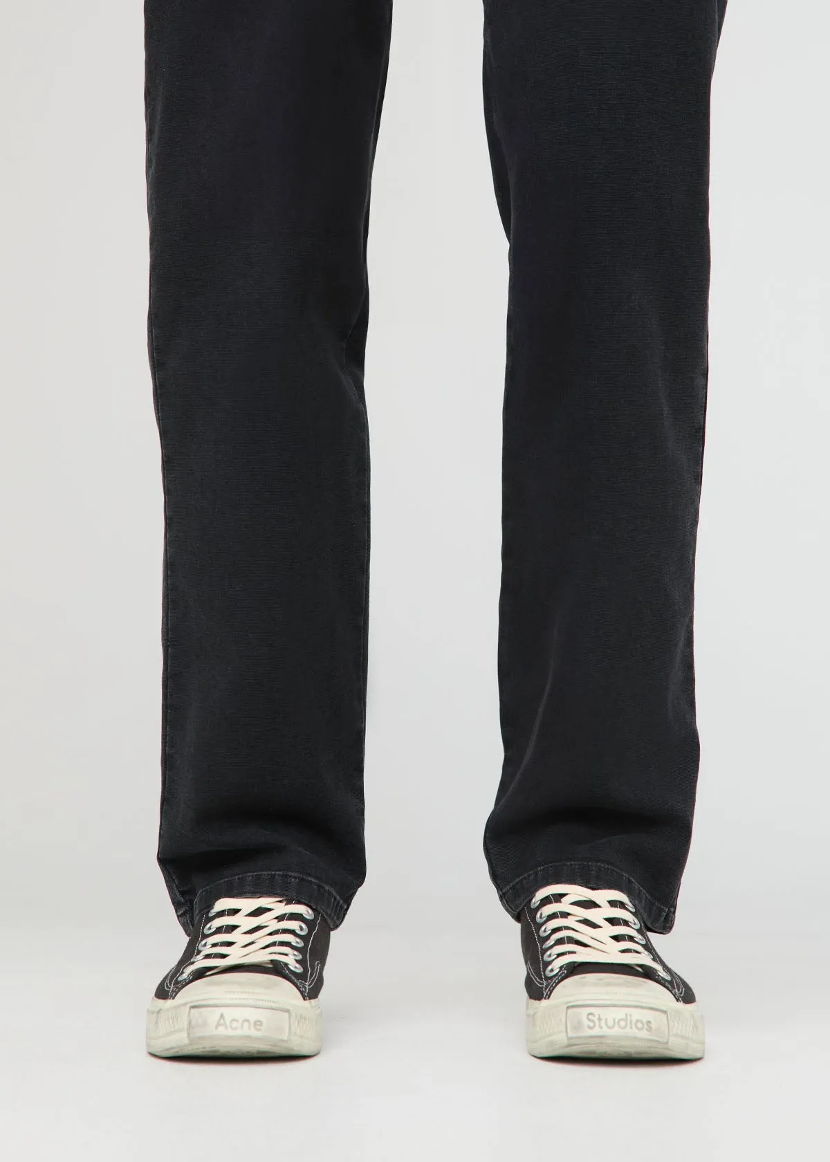 Stretch Canvas Relaxed Straight Chino - Black