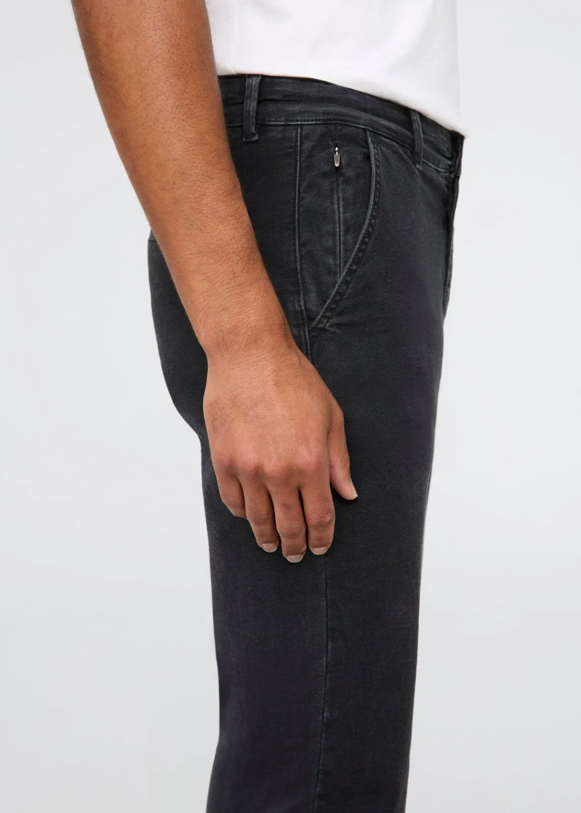 Stretch Canvas Relaxed Straight Chino - Black