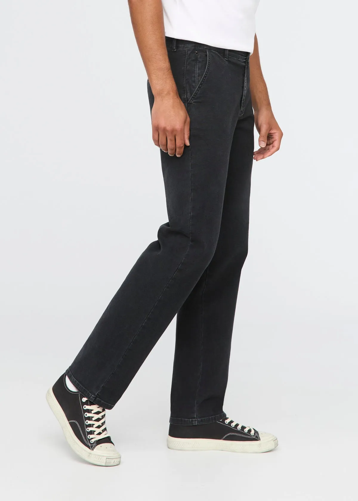 Stretch Canvas Relaxed Straight Chino - Black