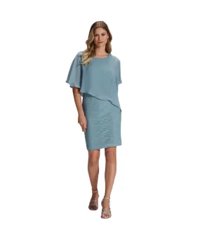 SWING CHIFFON DRESS IN SILVER