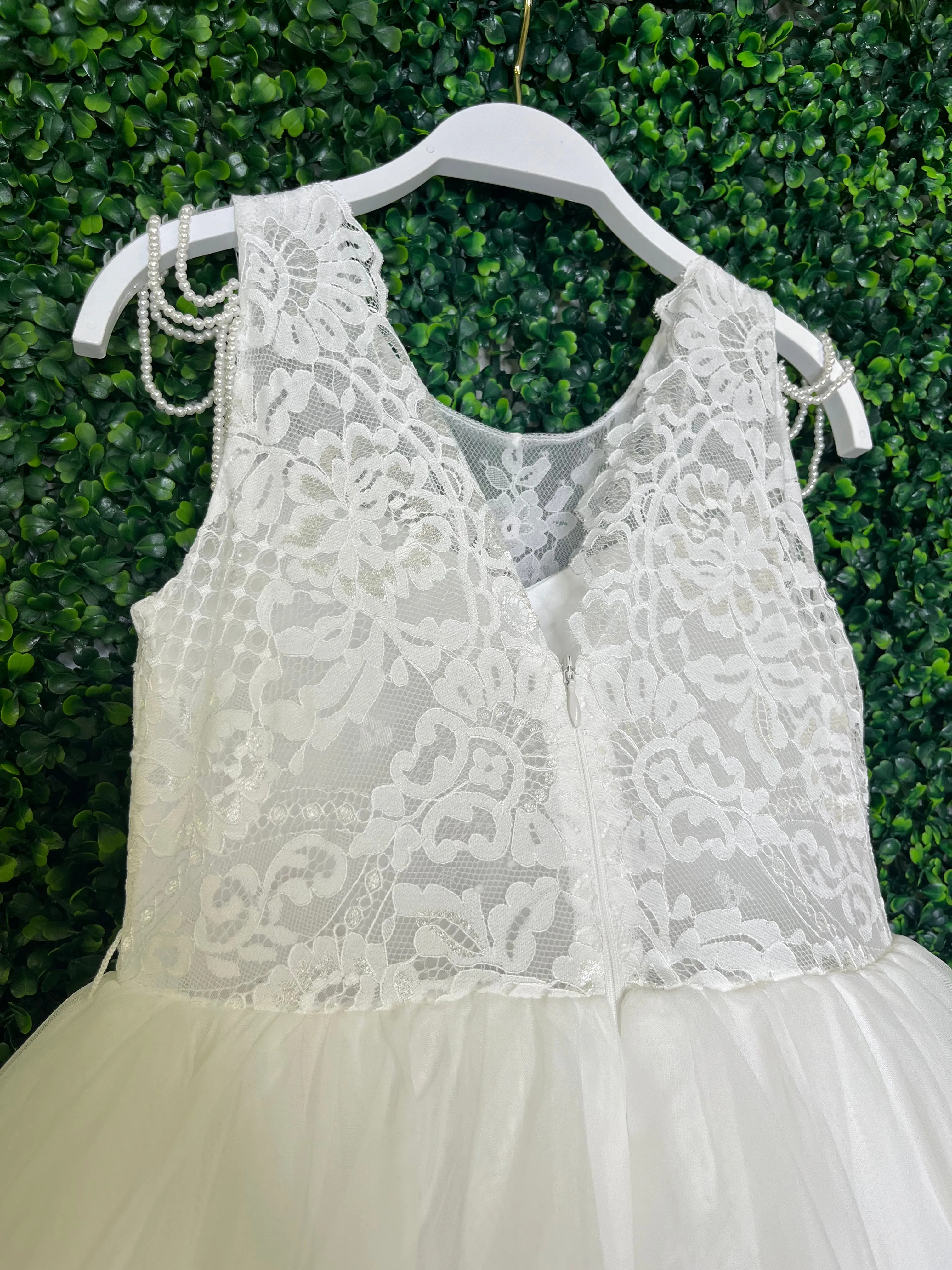 Teter Warm Pearl Sleeve and Tiered Tulle Gown 0SK14007