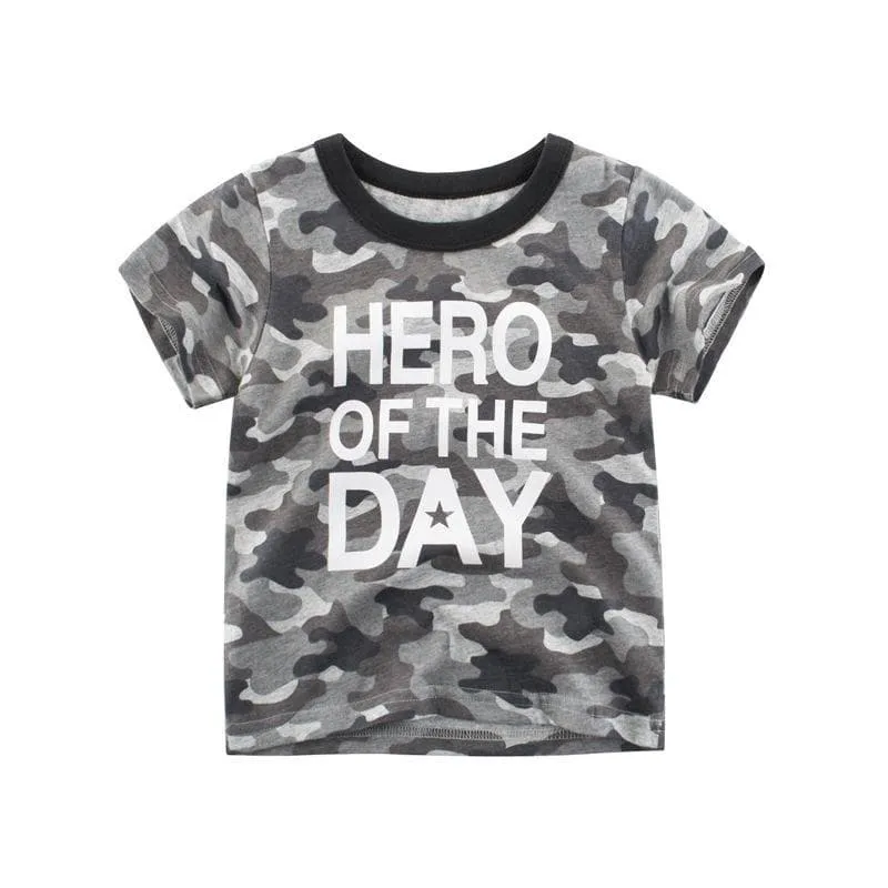 Toddler Boy's Short Sleeve Casual Letter Tee