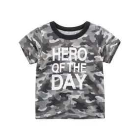 Toddler Boy's Short Sleeve Casual Letter Tee