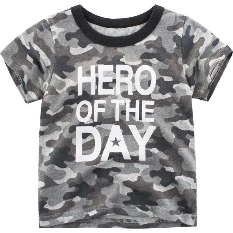 Toddler Boy's Short Sleeve Casual Letter Tee