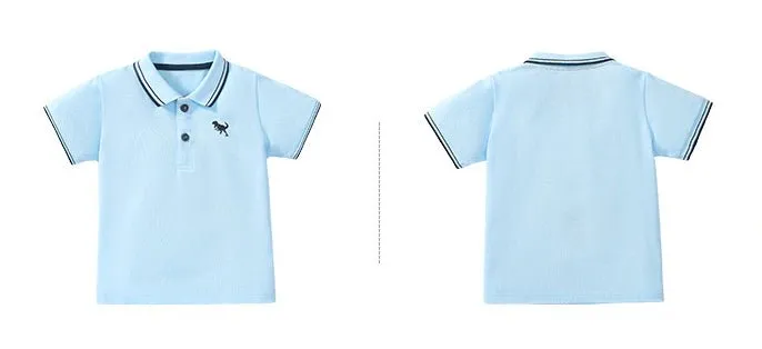Toddler/Kid Boy's Short Sleeves Little Dino Design Polo Shirt (3 Colors)