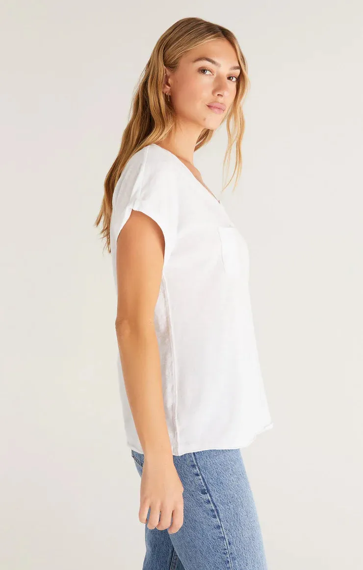 Traveler Easy Pocket Tee | White