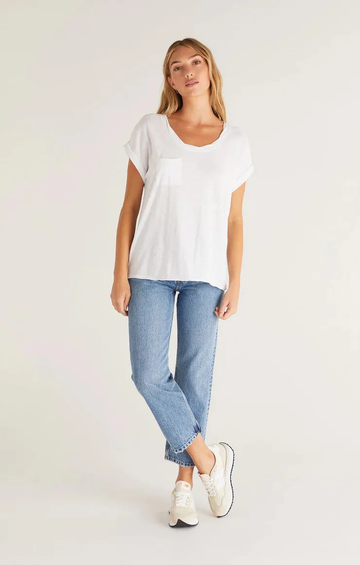 Traveler Easy Pocket Tee | White