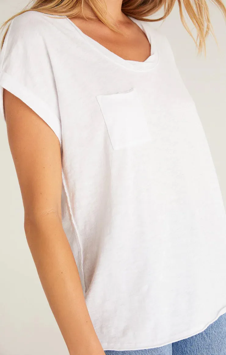 Traveler Easy Pocket Tee | White