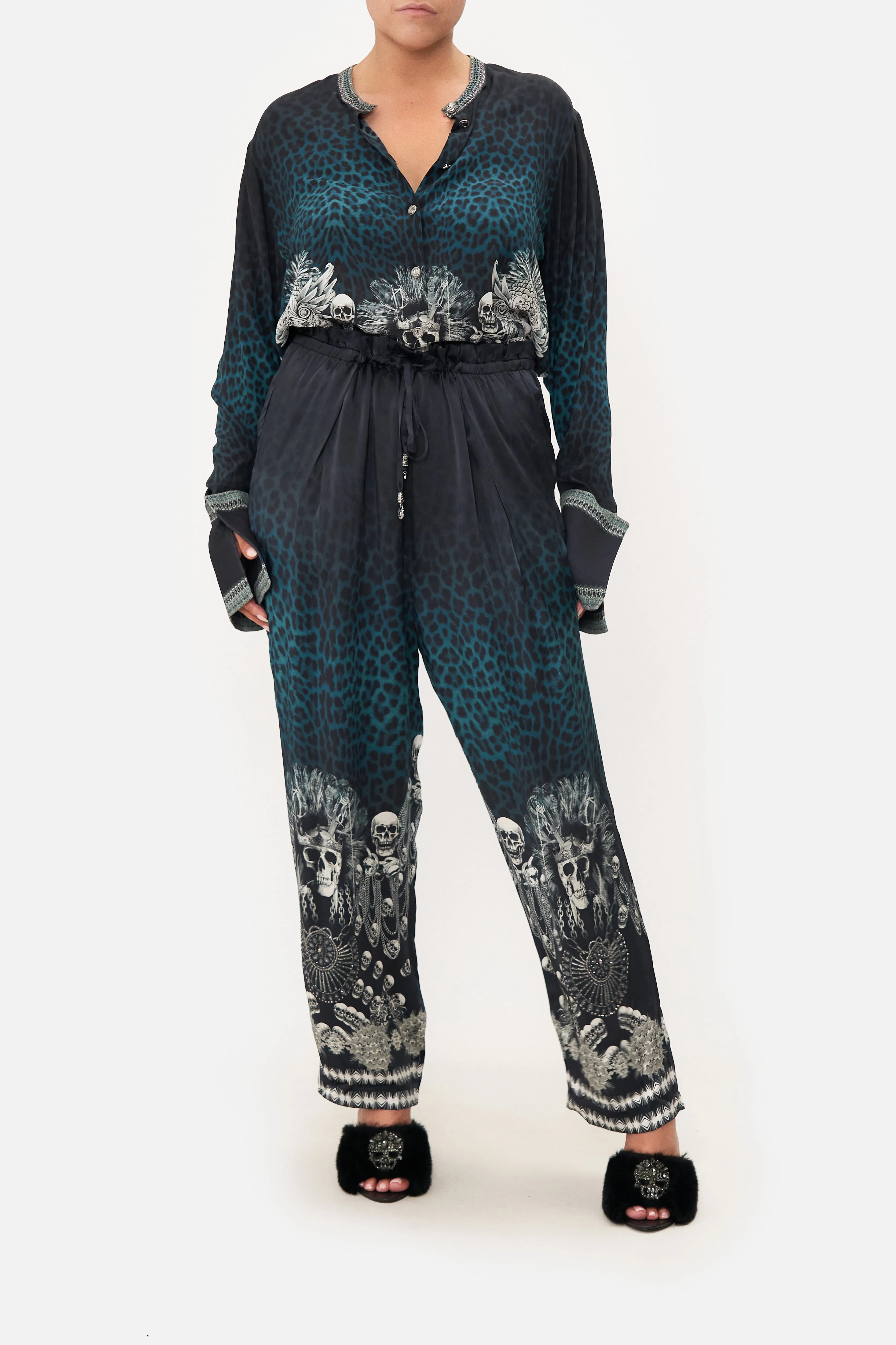 TUCK FRONT HAREM PANT ANIMAL ANARCHY