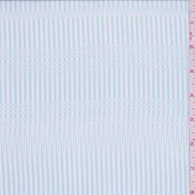 Turquoise Blue Illusion Stripe Chiffon Fabric