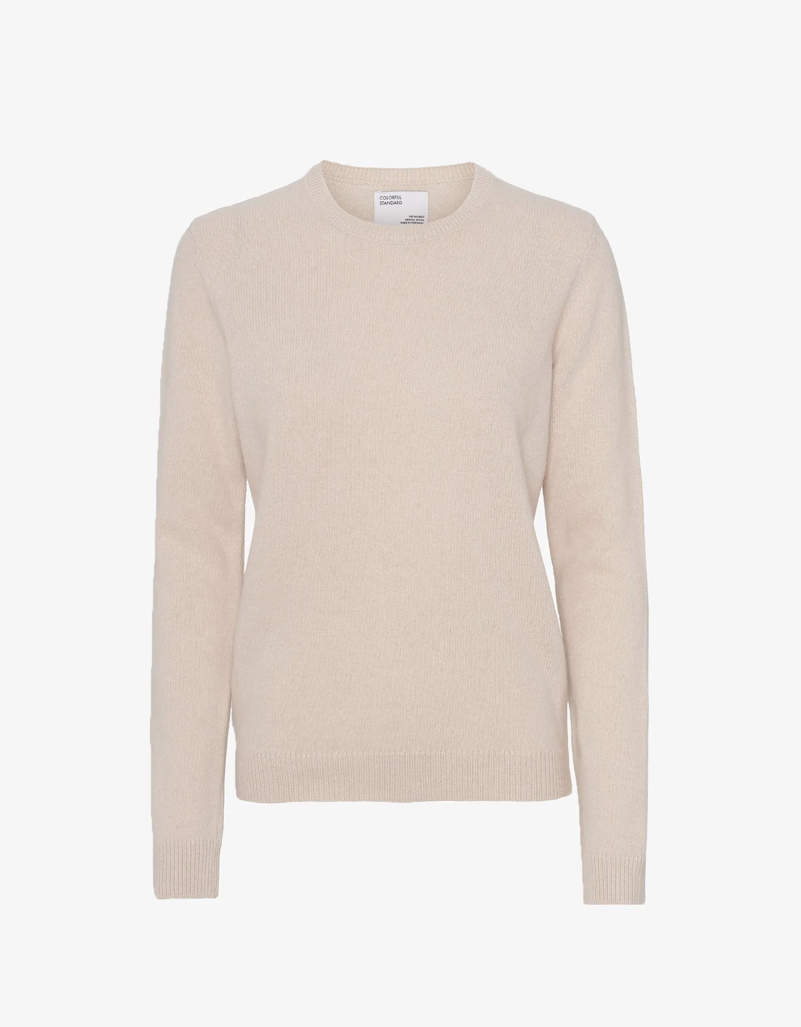 Women Classic Merino Wool Crew - Ivory White