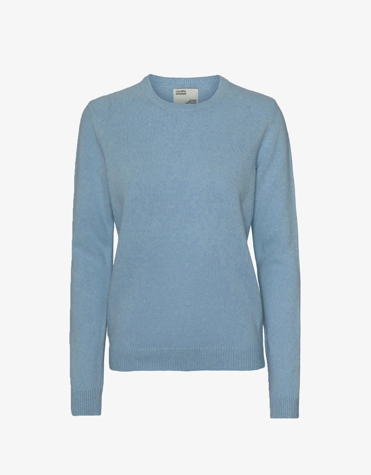 Women Classic Merino Wool Crew - Stone Blue