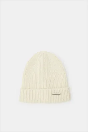 Women  White Knitted Cap