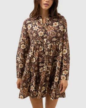 WOMENS CANTABRIA FLORAL TIERED MINI DRESS